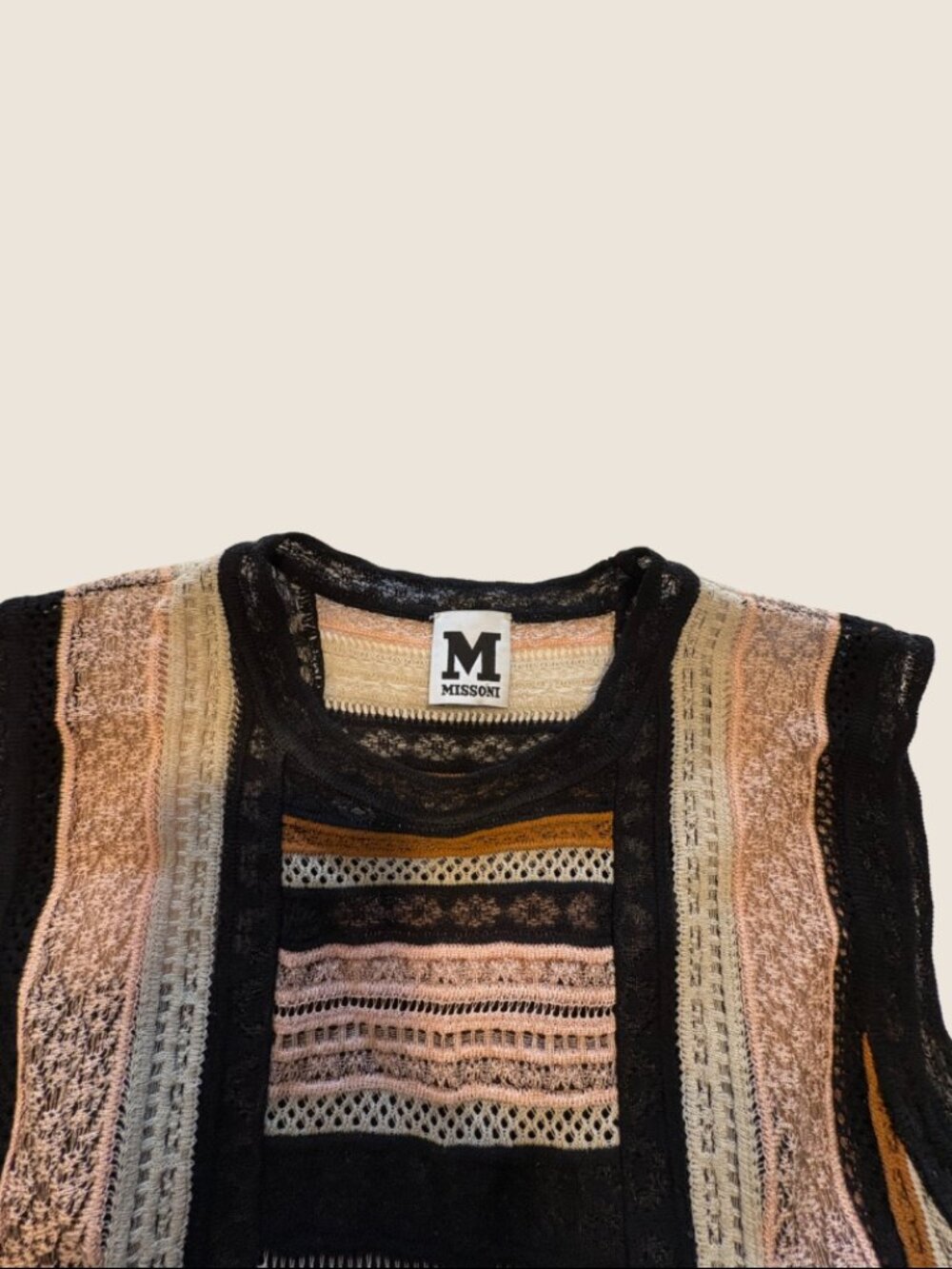 Missoni Iconic Knit Fit & Flare Multicolor Dress w/ Black Slip | Medium | IT 40 - Picture 2 of 12